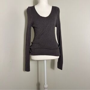 Rene Lezard Metallic Brown Knit Long Sleeve Top Size 38 (US Small/Medium)